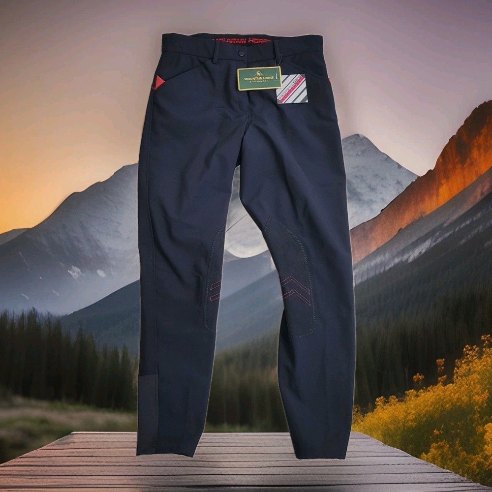 NWT Mountain Horse‎ Nordica Softshell KP Breeches Womens 30 Black Fleece Lined